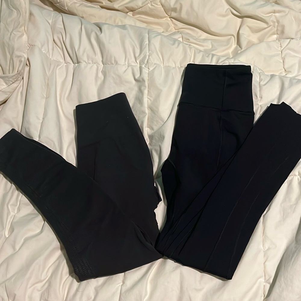 Two black lululemon leggings